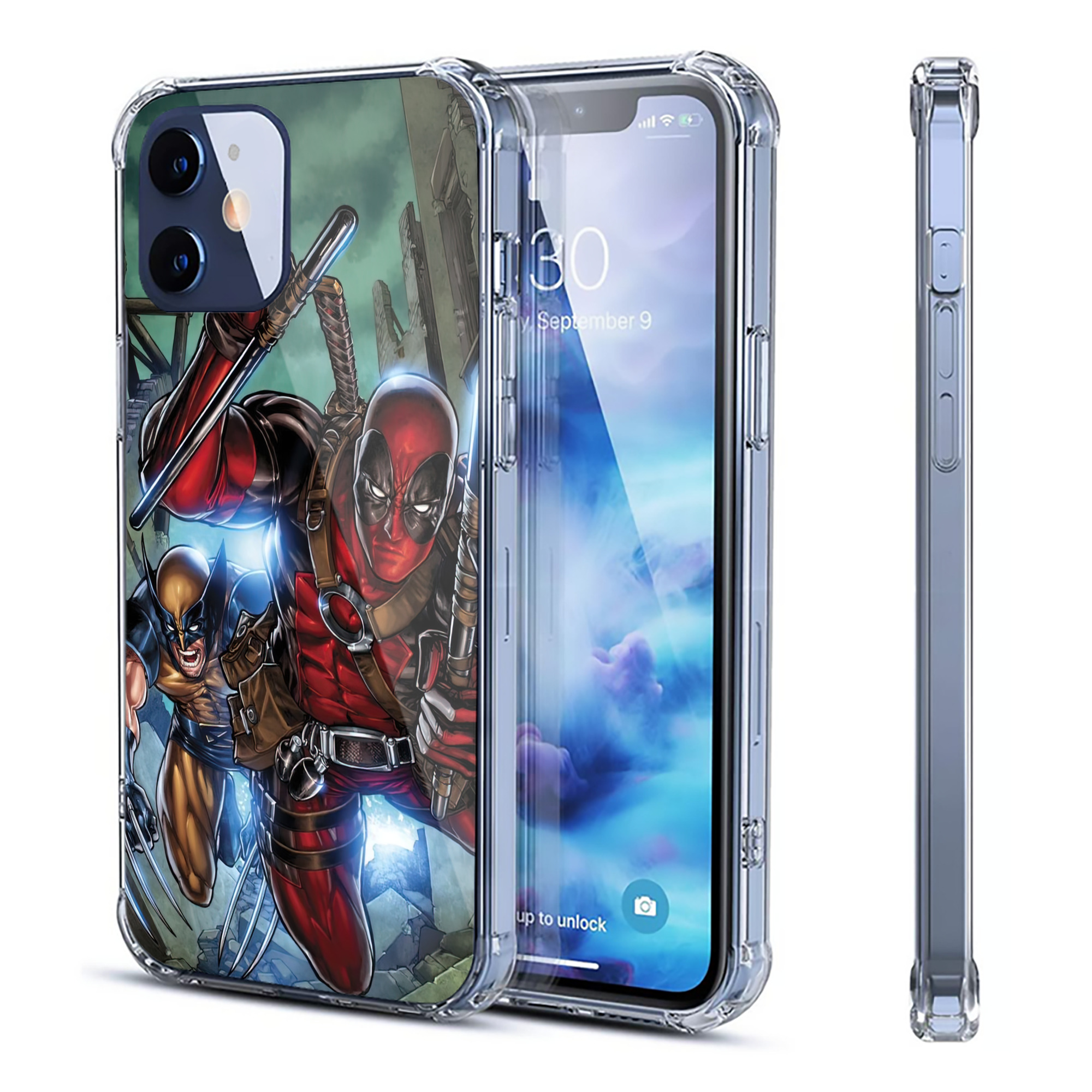 （画像用） Deadpool デッドプール 【iPhone 12シリーズ対応】透明スマホケース（クリアソフトケース）